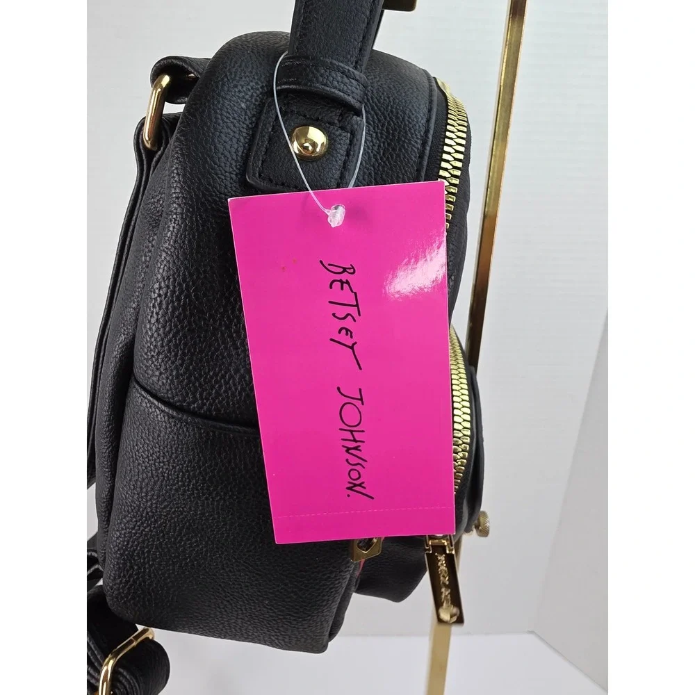 Betsey‎ Johnson XOBAYBEE Mini Backpack Pug Vampire Black Red BM20740 NWT